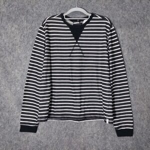 One Teaspoon Sweatshirt XS‎ Oversized Striped Snap Button Back nautical coastal
